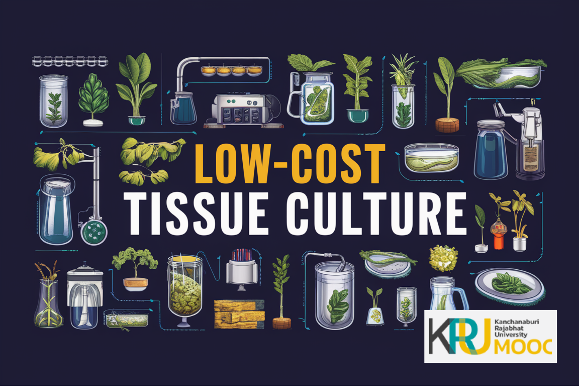 การเพาะเลี้ยงเนื้อเยื่อพืชเศรษฐกิจเบี้องต้นแบบต้นทุนต่ำ | Basic Low-Cost Plant Tissue Culture KRU-003